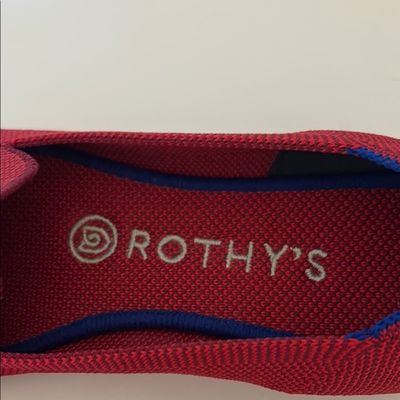 NWOT Rothy's Women's Red The Flat Textile Slip on Ballet Travel Shoes: Sz: 7 - Picture 2 of 9